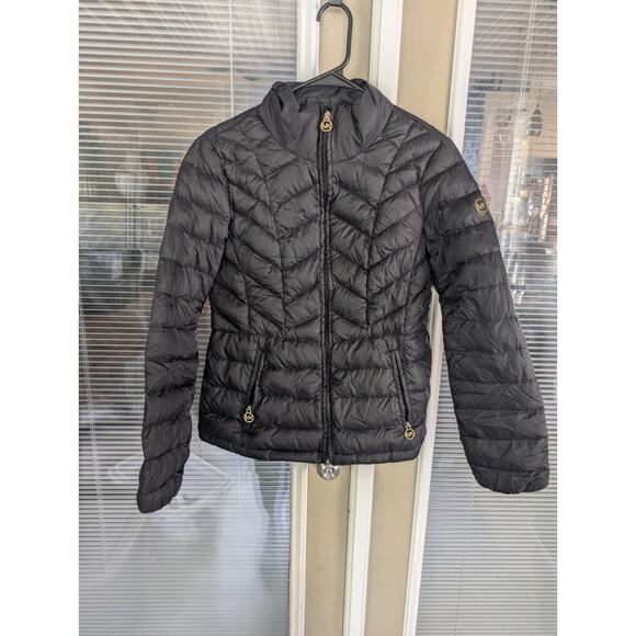 Michael Kors Lightweight Packable Quilted Black Down Jacket Women’s Size S - Picture 2 of 11